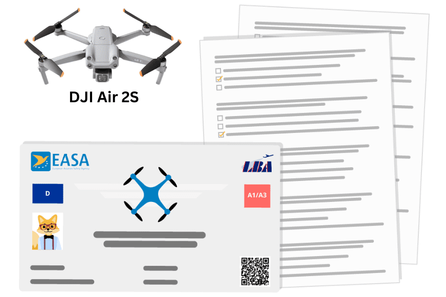 Der Smart-Home-Fox hat einen EU_Kompetenznachweis A1 / A3 für die DJI Air 2S.
